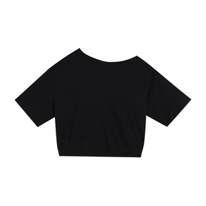 Asymmetric Shoulder Oversized Cotton T-Shirt