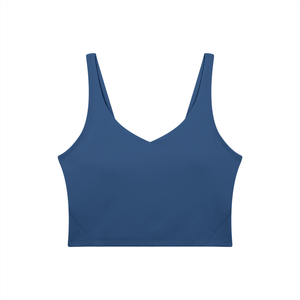 Women's V-Neck Yoga Sports Bra – Seamless Medium Support Workout & Activewear Bra