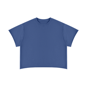 Unisex Boxy Raw Edge T-Shirt – Oversized Premium Cotton Streetwear Tee