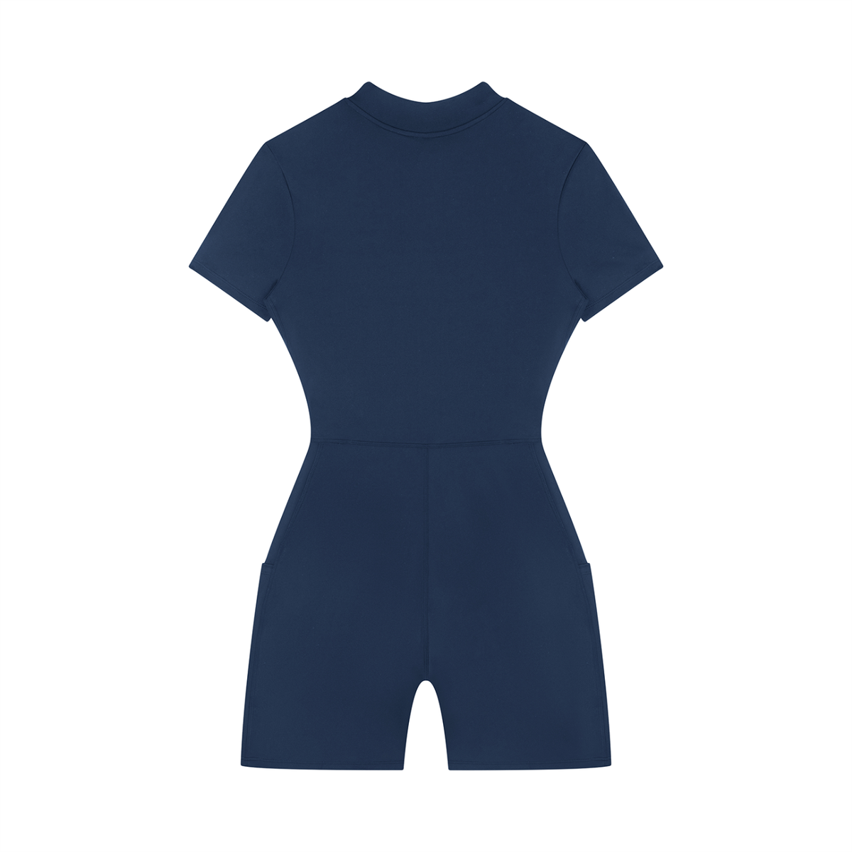 Women's Quarter Zip Short Sleeve Romper – Athletic One-Piece Activewear Jumpsuit
