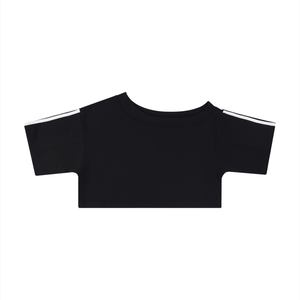 Women's Off-the-Shoulder Crop T-Shirt – Slim Fit Casual Fashion Top