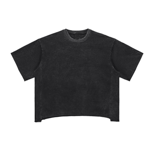 Raw Edge Snow Washed Boxy T-Shirt