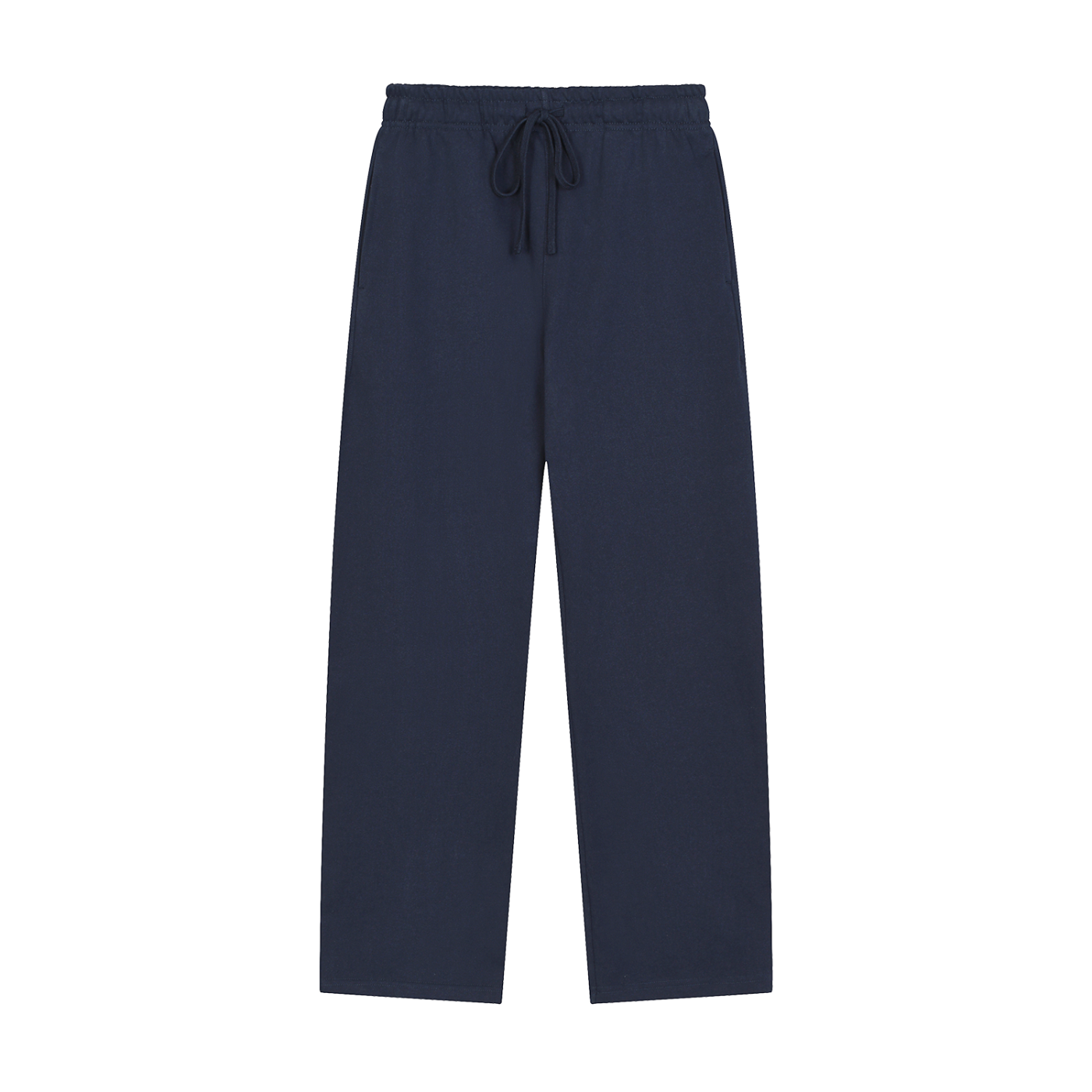 Solid Color Straight-Leg Sweatpants