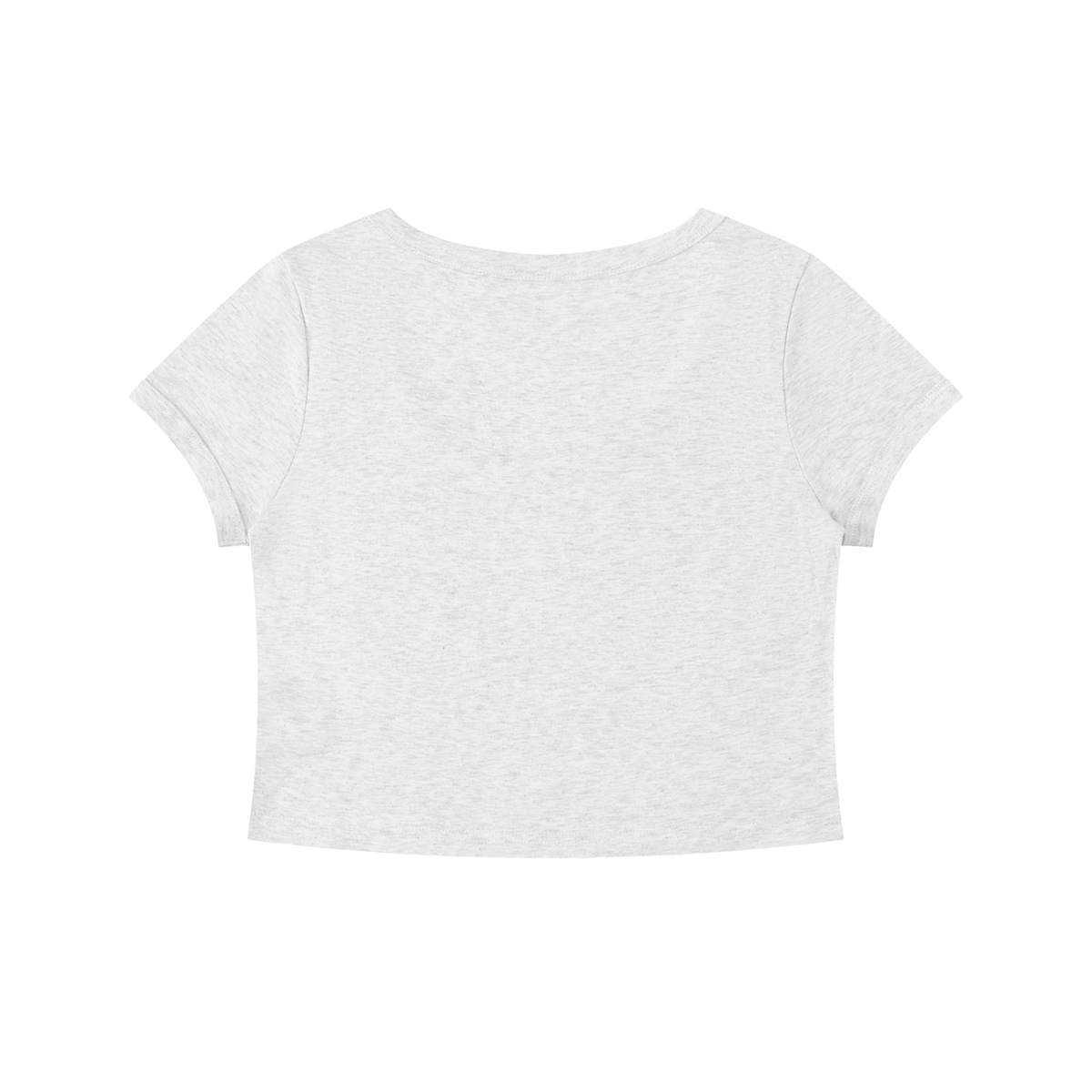 Women's Solid Color Slim Crop T-Shirt – Fitted Everyday Essential Crop Top