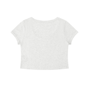 Women's Solid Color Slim Crop T-Shirt – Fitted Everyday Essential Crop Top