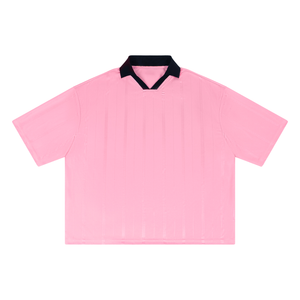 Unisex Striped Boxy Soccer Jersey – Oversized Retro Football Streetwear Shirt