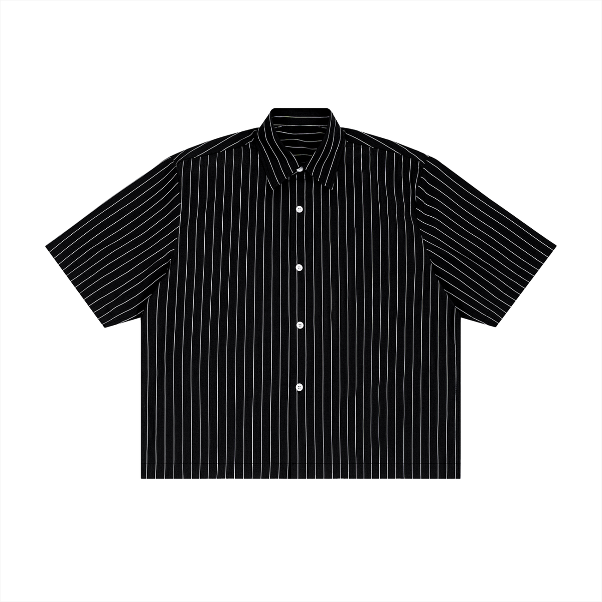 Unisex Striped Boxy Button-Up Shirt – Oversized Casual Streetwear Shirt