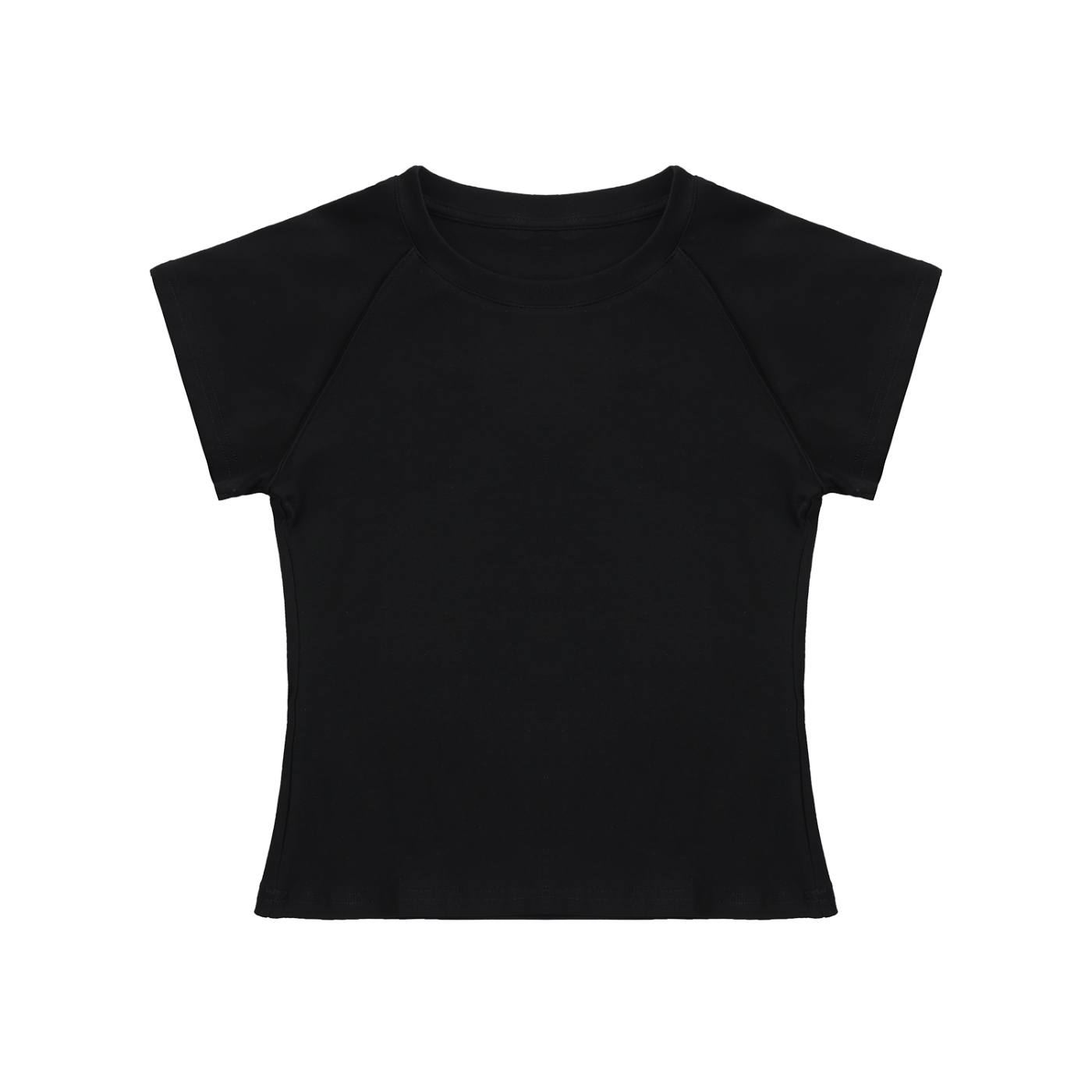 Solid Color Raglan Sleeve Crop Top