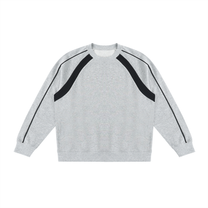 Unisex Color Block Crewneck Sweatshirt – Oversized Premium Streetwear Pullover