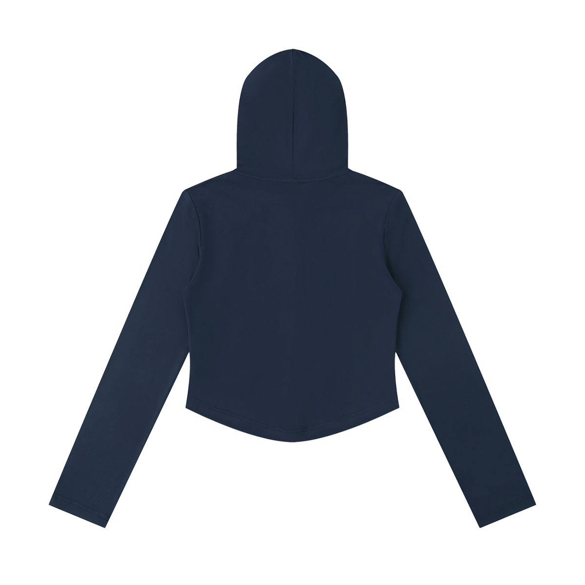 Women's Slim Cropped Full-Zip Hoodie – Fitted Athleisure Sweatshirt