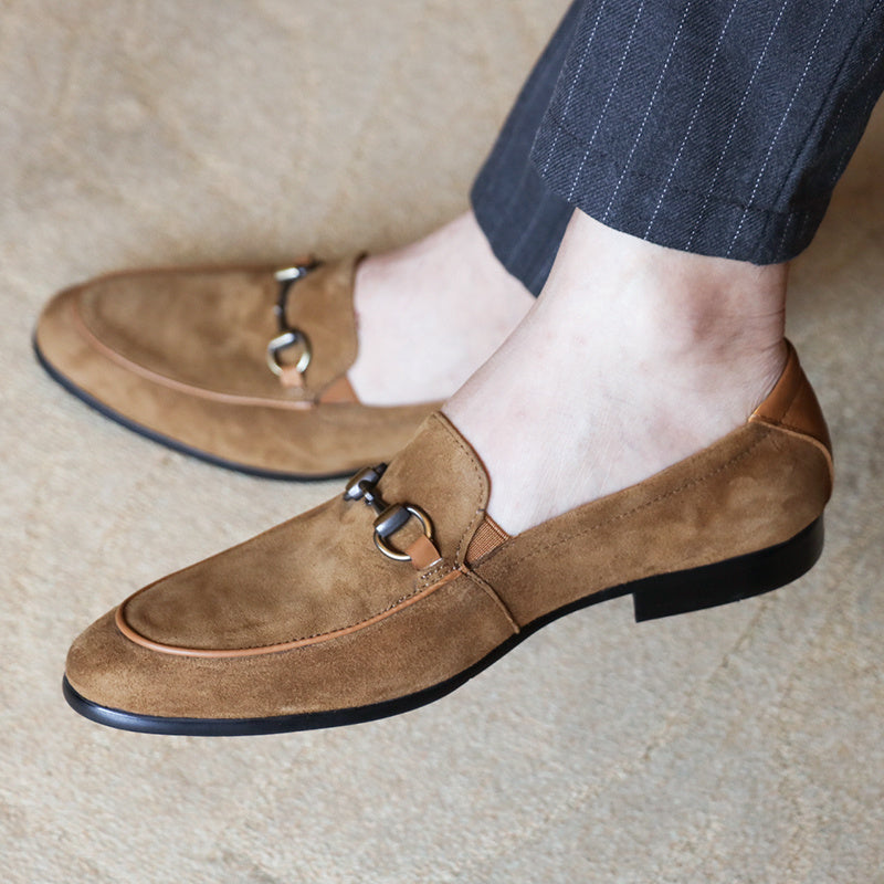 Men’s Suede Horsebit Slip-On Shoes – MYN2O

