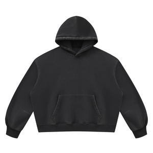 Unisex Vintage Wash Boxy Fleece Hoodie