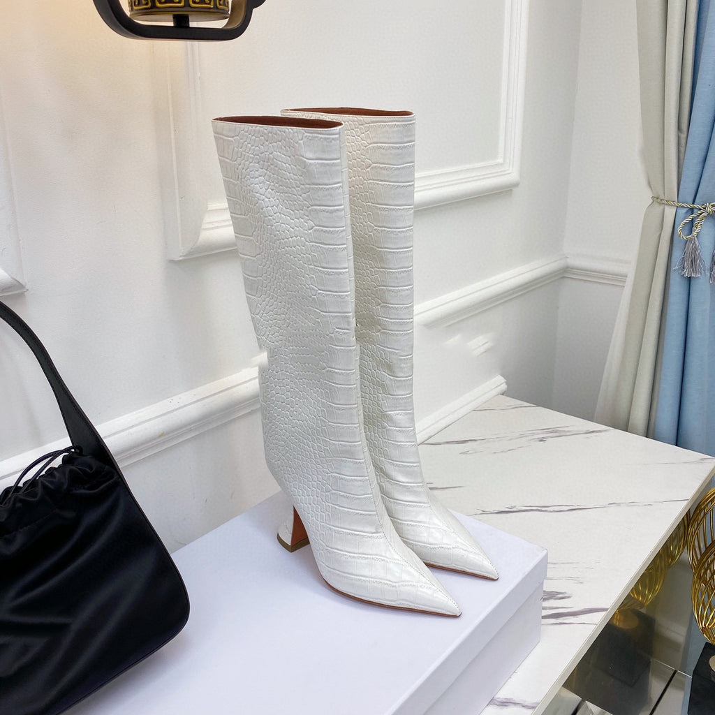 Autumn and Winter Print High-Heeled Boots – MYN2O


