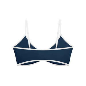 Women's Color Block Ruched V-Neck Sports Bra – Medium Support Activewear Bra
