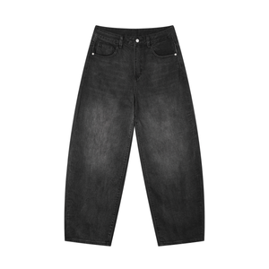 Men's Sunfade Vintage Wash Barrel Leg Jeans – Relaxed Fit Premium Denim Pants