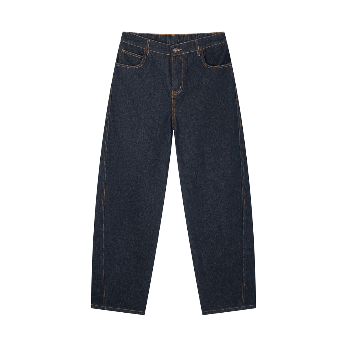Men's Vintage Wash Barrel Leg Jeans – Relaxed Fit Premium Denim