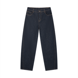 Men's Vintage Wash Barrel Leg Jeans – Relaxed Fit Premium Denim