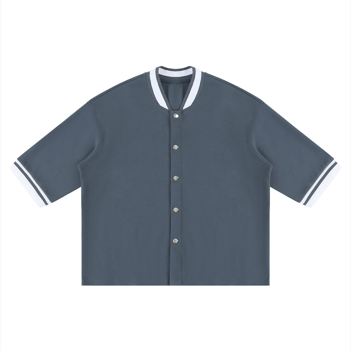 Unisex Heavyweight Boxy Baseball Jersey – Oversized Vintage Streetwear Button-Up Shirt