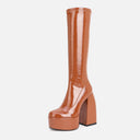 Tall Chunky Heel Over-the-Knee Stretch Boots – Bold, Sleek & Elevated | MYN2O