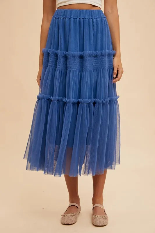 Annie Wear Tulle Tiered Midi Skirt – MYN2O