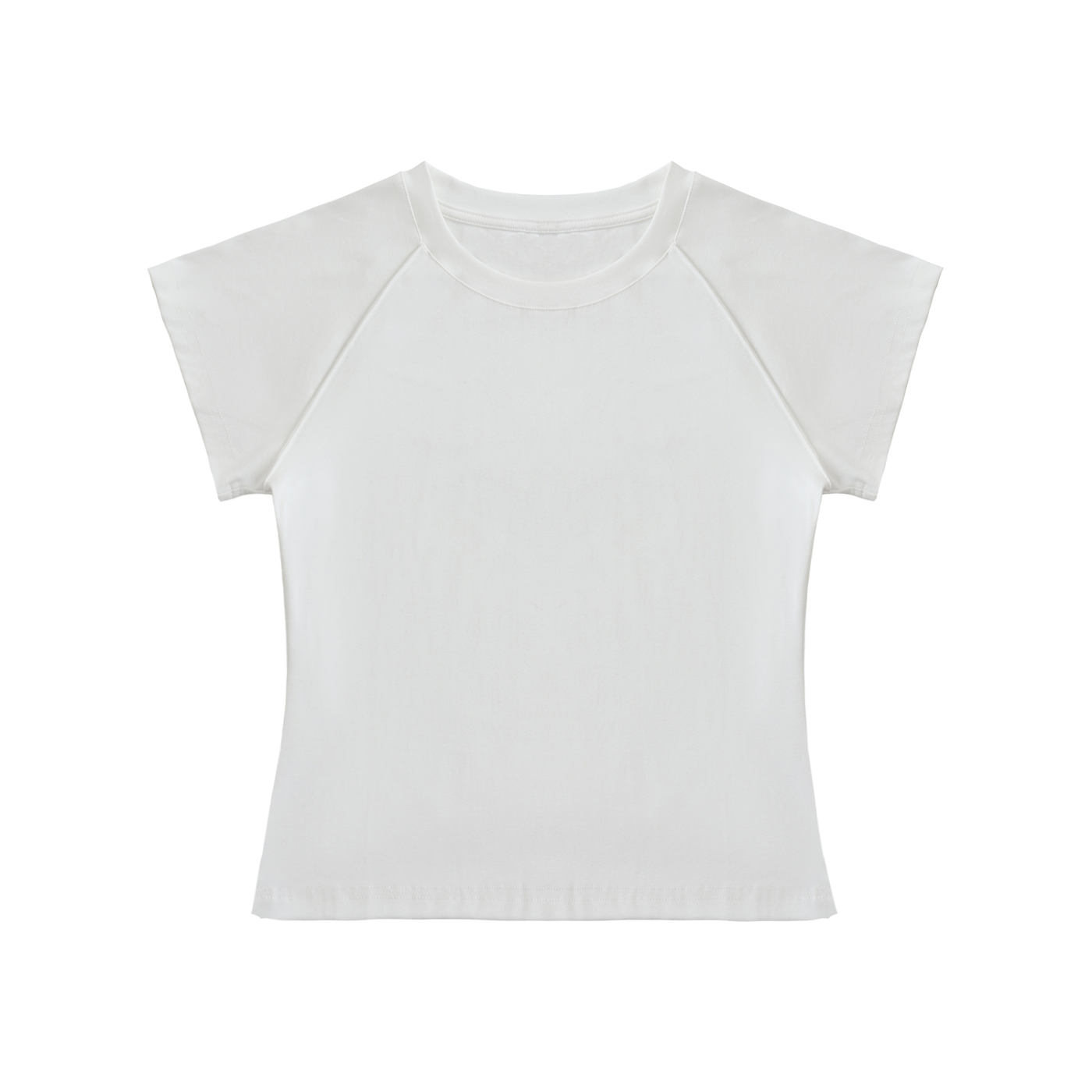 Solid Color Raglan Sleeve Crop Top