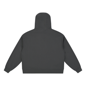 Boxy Button Placket Hoodie
