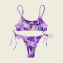 Summer Flowers Print Bikini, sexy push-up swimsuit, beachwear for women