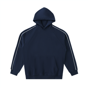 Contrast Piping Raglan Hoodie