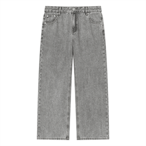 Unisex Vintage Wash Straight Leg Jeans – Relaxed Fit Baggy Denim Streetwear Pants