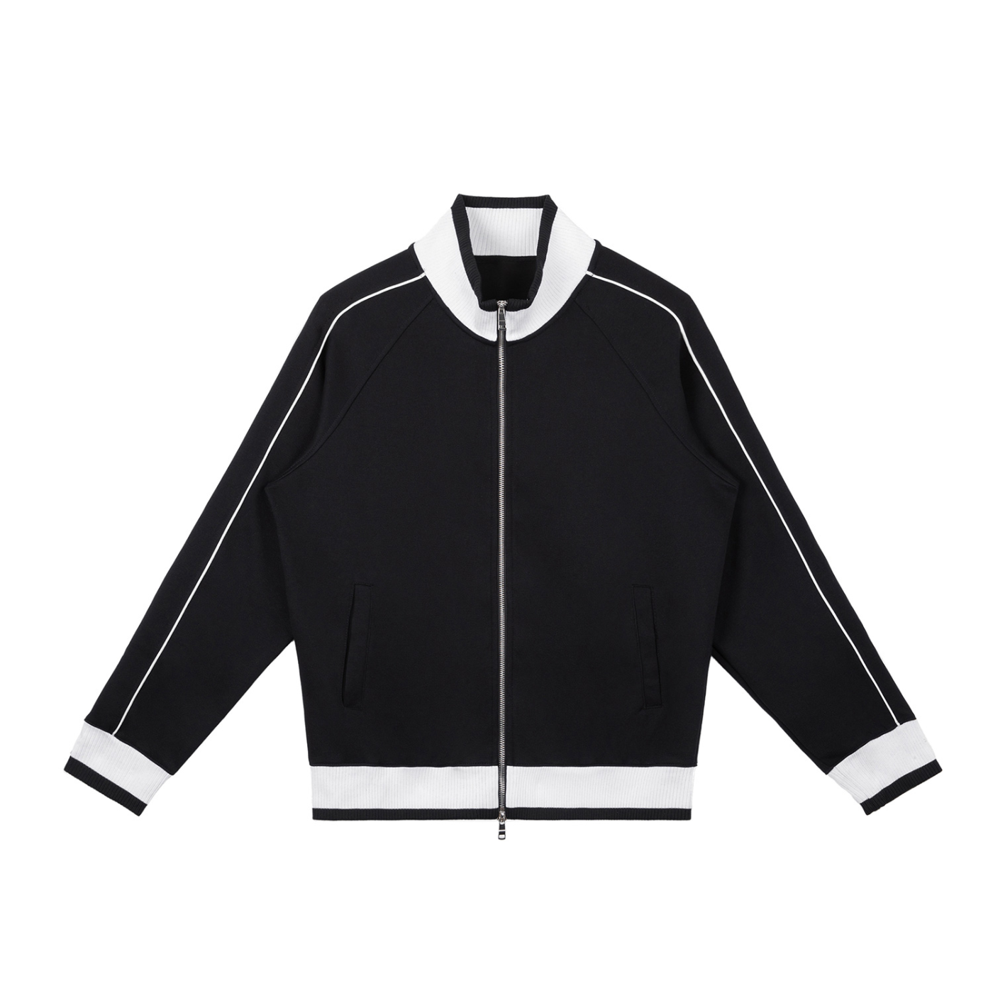 Color Block Raglan Sleeve Zip Track Jacket