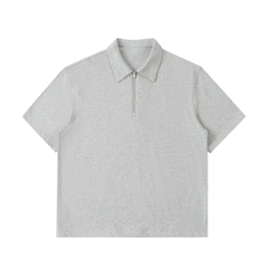 Half-Zip Cotton Polo Shirt