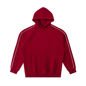 Contrast Piping Raglan Hoodie