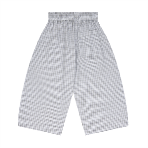 Unisex Plaid Loose Capri Shorts – Relaxed Streetwear Drawstring Shorts