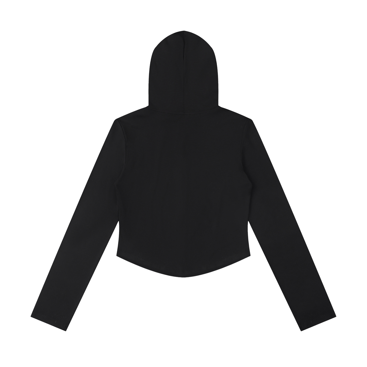 Women's Slim Cropped Full-Zip Hoodie – Fitted Athleisure Sweatshirt