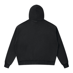 Unisex Mineral Wash Boxy Full Zip Hoodie
