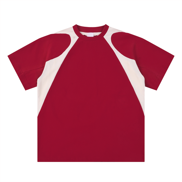 Contrast Panel Cotton T-Shirt