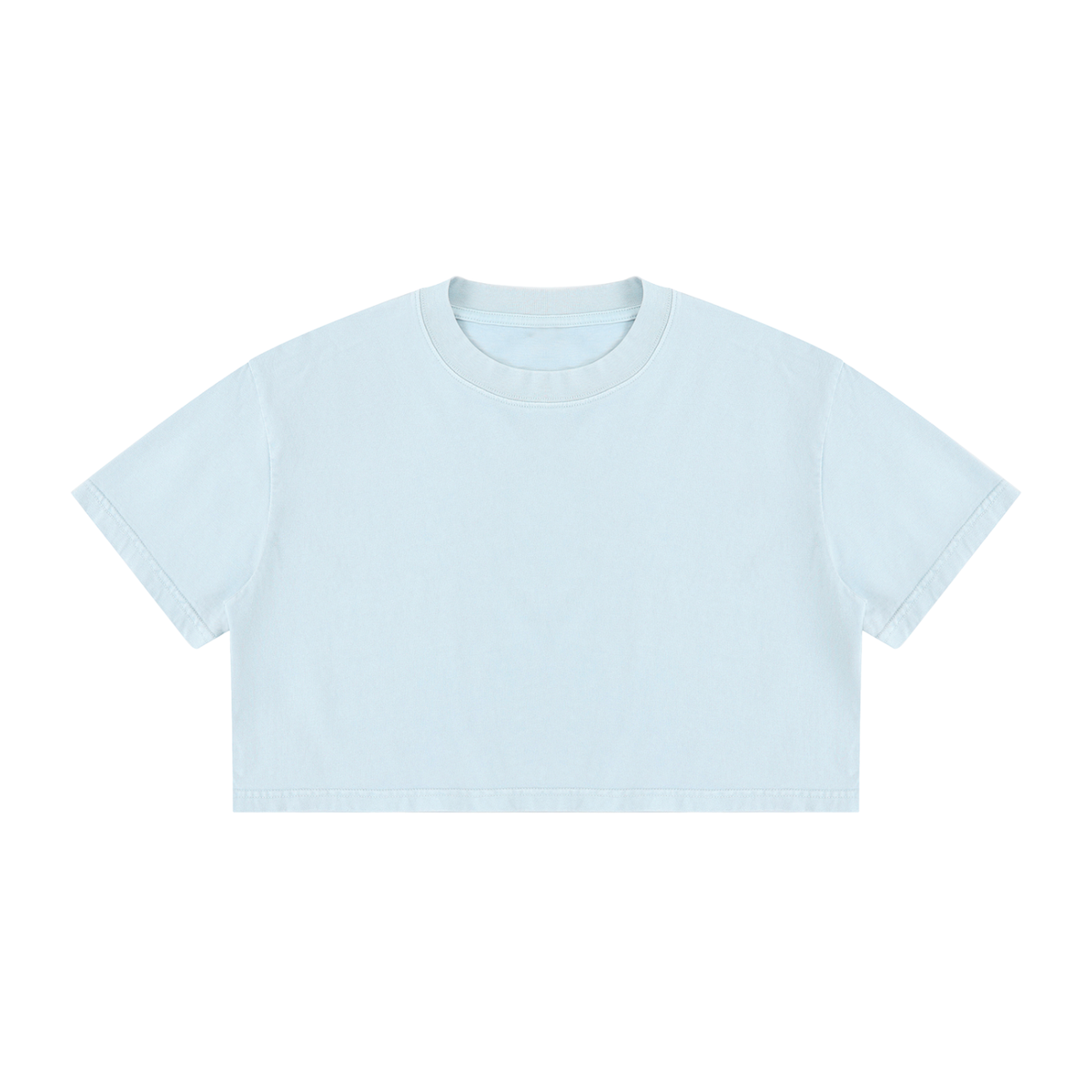 Women's Mineral Wash Cotton Crop T-Shirt – Vintage Oversized Cropped Streetwear Tee