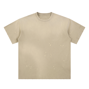 Hand-Frayed Sunfade Paint Splatter T-Shirt
