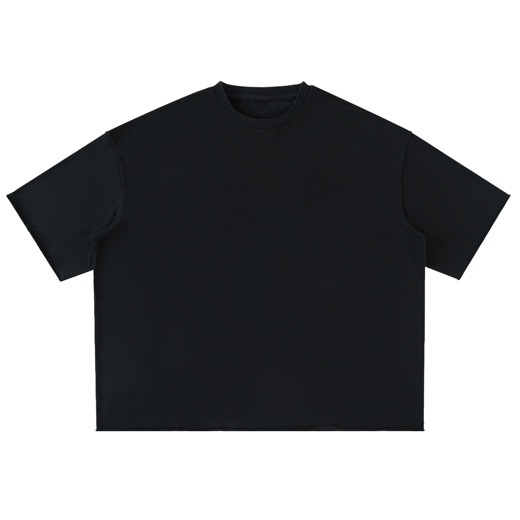 Washed Rolled Hem Half Sleeve T-Shirt