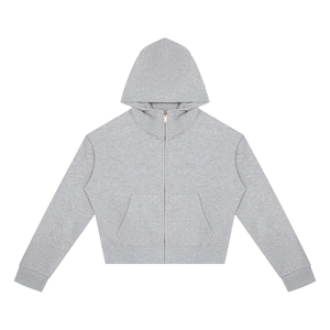 Women's Crop Full Zip Hoodie