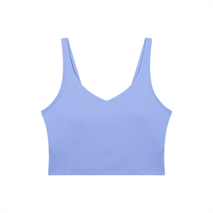 Women's V-Neck Yoga Sports Bra – Seamless Medium Support Workout & Activewear Bra
