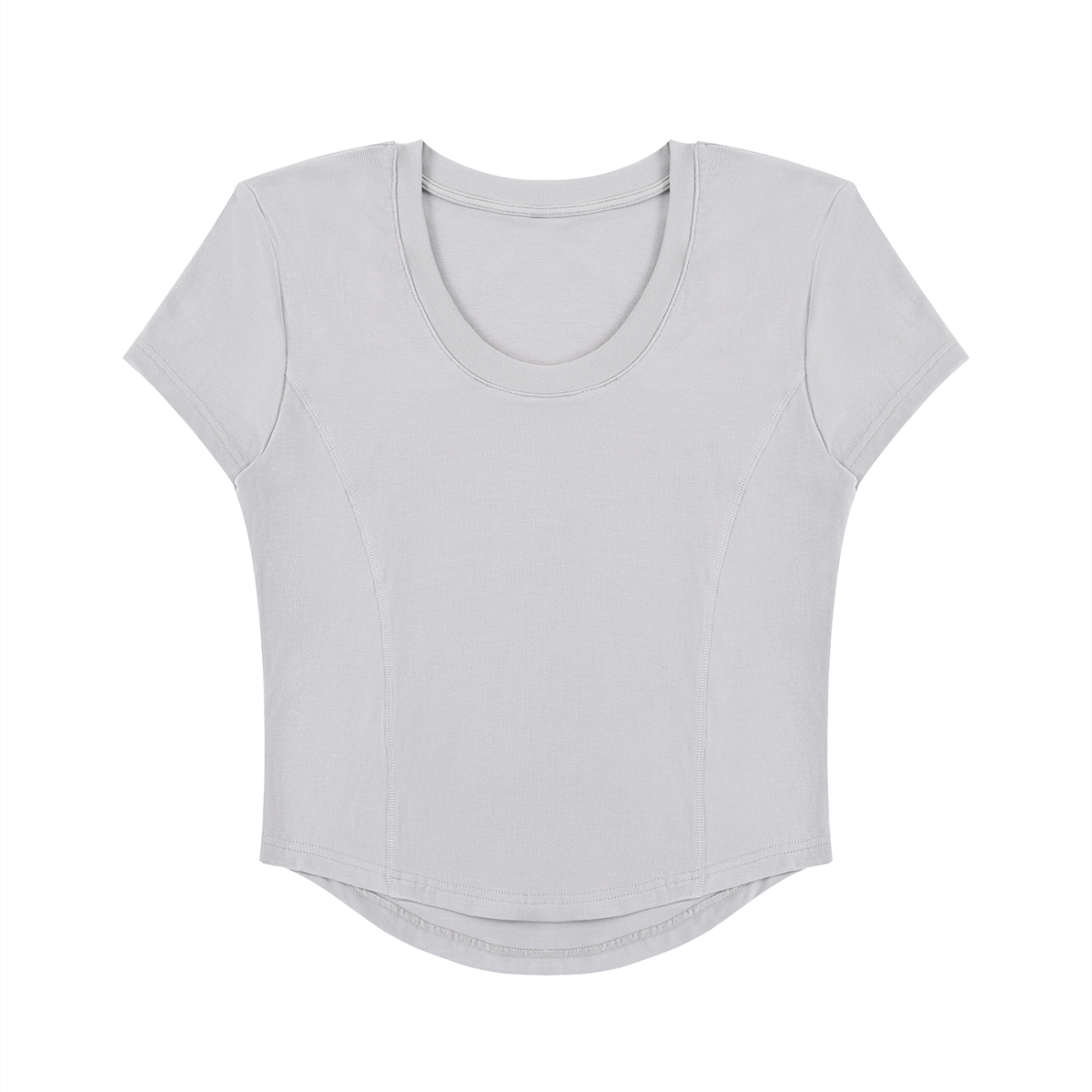 Women's Paneled Crop T-Shirt – Slim Fit Casual Streetwear Tee