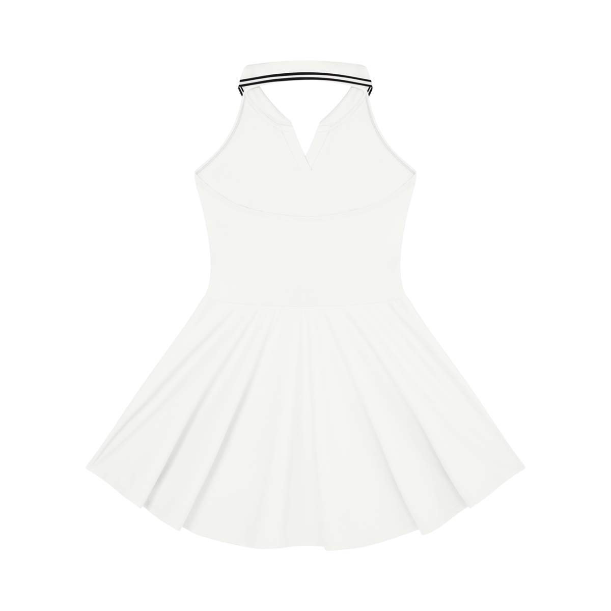 Women's Collared Halter A-Line Tennis Dress – Sleeveless Activewear Dress