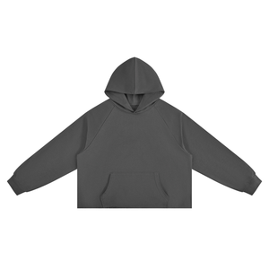 Unisex Vintage Wash Raw Edge Boxy Hoodie