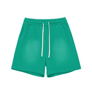 Sun Fade Raw Edge Cotton Shorts