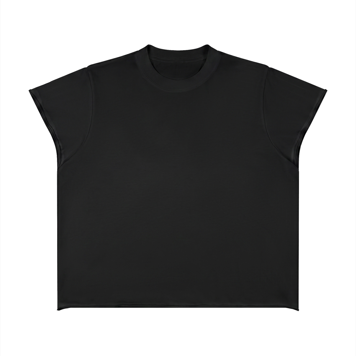 Unisex Boxy Raw Edge T-Shirt – Oversized Heavyweight Vintage Streetwear Tee
