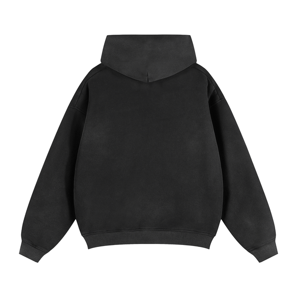 Sunfade Two-way Zipper Boxy Fleece Hoodie