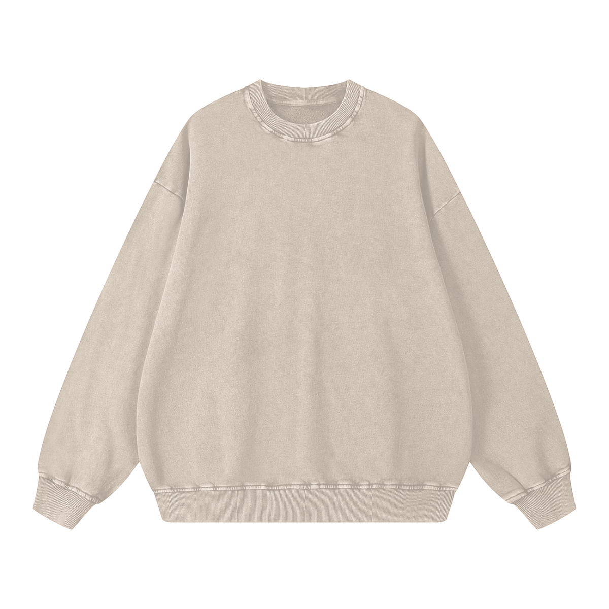 Snow Washed Oversized Sweatshirt – Premium Unisex Heavyweight Streetwear Pullover