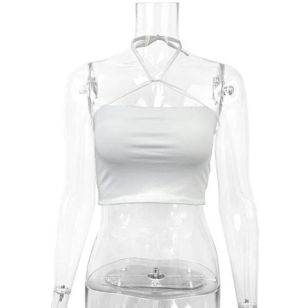 Women's Halter-Neck Sexy Midriff-Baring All-Match Top