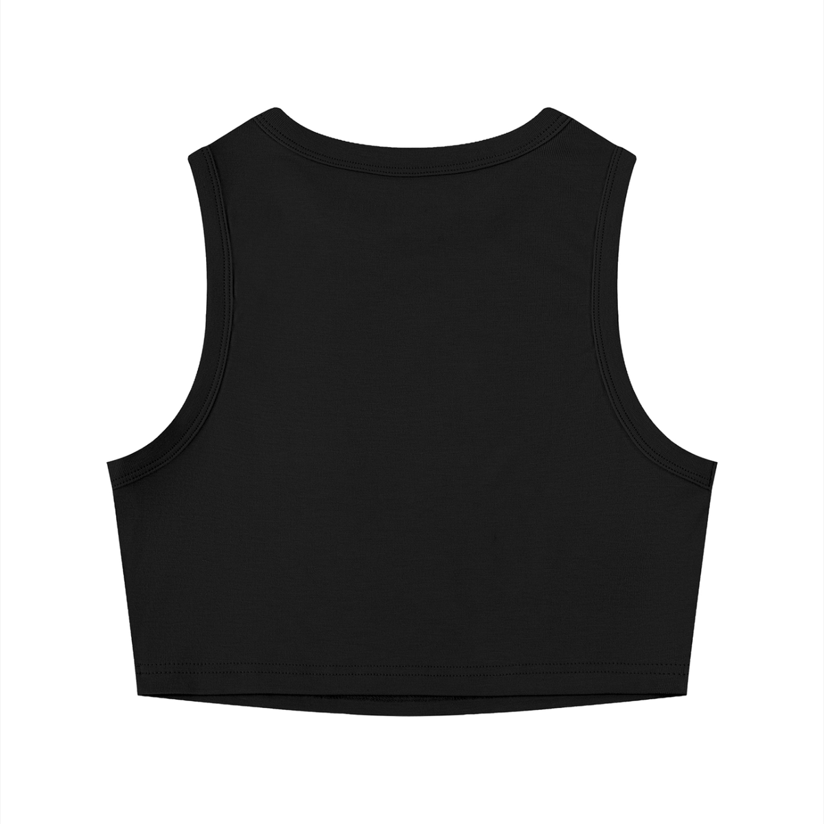 Women's Tight Crew Neck Crop Tank Top – Slim Fit Essential Sleeveless Top